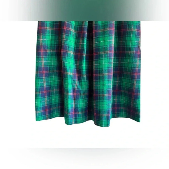 Vintage Pendleton Wool Plaid Red Green Navy Skirt Size 16 - Picture 6 of 12